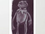 Kermit Drawing Easy Kermit the Frog In Charcoal Art Print by Coffee Please