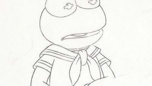 Kermit the Frog Easy Drawing Walt Disney Muppet Babies Kermit Animation Drawing Matted