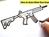 Nerf Gun Drawing Easy How to Draw M416 Gun From Pubg