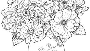 Rose Bouquet Drawing A Bouquet Of Flowers New Vases Flower Vase Coloring Page Pages