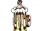 Skater Girl Drawing Beer Girl Sticker Bier