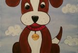 Toddler Drawing Of A Dog Step by Step Puppy Dog Acrylic Painting for Children Beginner