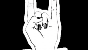 Tumblr Drawing On Hand Tumblr Stickers Dont Care Rock On Tumblr Hand Symbol Stickers by