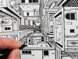 Very Easy Drawing 3d Letter How to Draw 1 Point Perspective Draw 3d Buildings Youtube