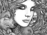 Wolf Drawing with Flowers Wolf by Fnigen On Deviantart Flowers with Animals Paintings